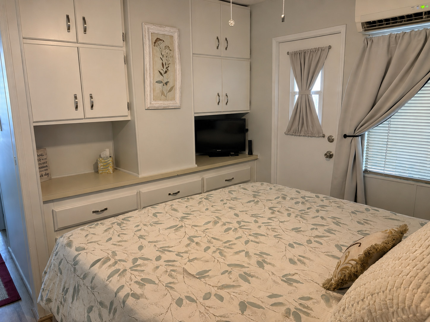 Furnished bedroom and storage